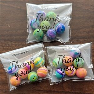 3 packs. Colorful SOFT Marble style Beads